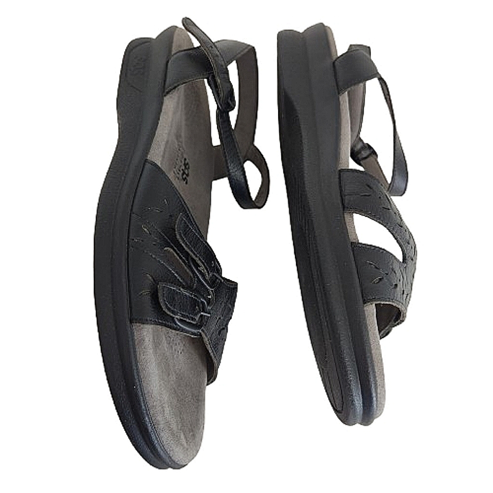 SAS Black Duo Quarter Strap Sandal 9.5M - Picture 7 of 12